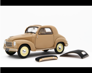 Fiat 500C Topolino 1949 Beige Laudoracing 1:18 Resinemodell (Türen, Motorhaube... nicht zu öffnen!)